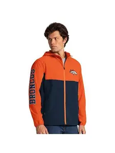 Officially Licensed NFL Lightweight Full Zip Hooded Jacket by Glll - Rams