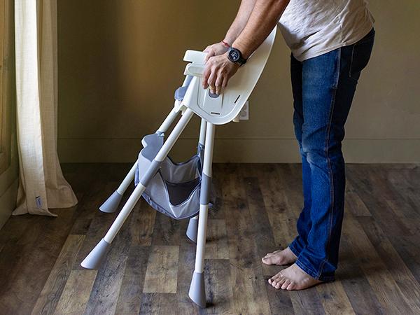 HARPPA 6-in-1 Convertible Baby High Chair, Foldable Highchair with Removable Tray, Baby Feeding Chair With Harness & Storage Basket, Toddler Gift, Baby Items