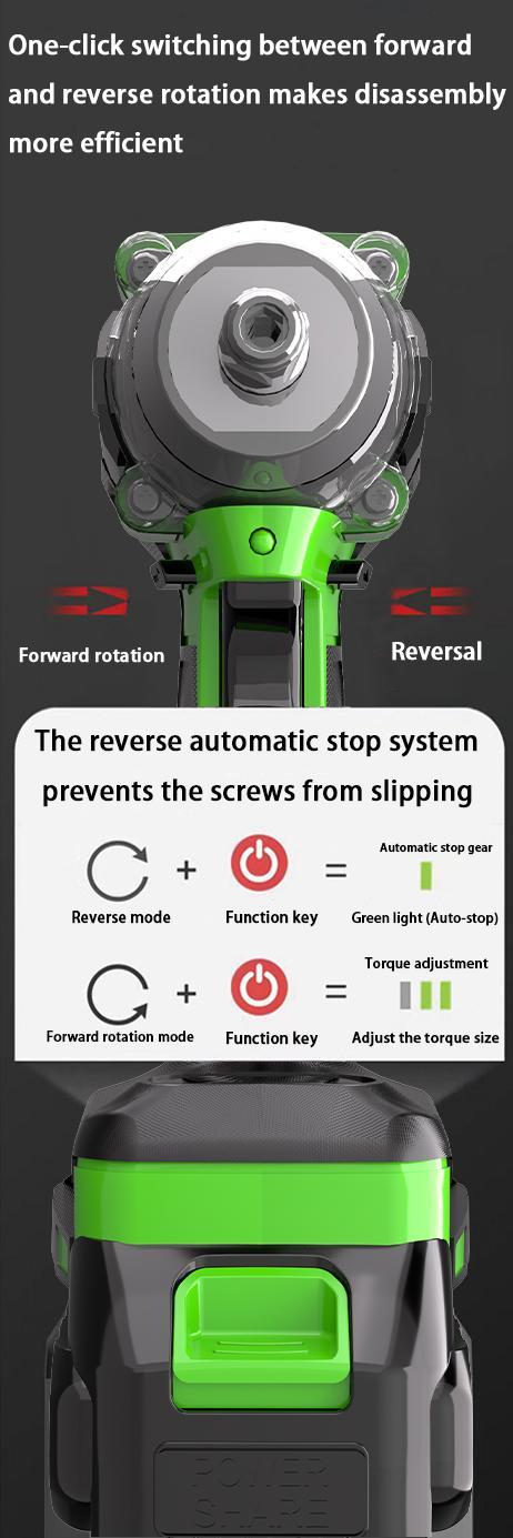 21V Brushless Cordless Impact Wrench - 1/2 in Drive, 450N.m High Torque, 3500RPM Power Tool, 4.0Ah Battery, Charger & Socket Kit, Cordless Brushless Tool for Car Tire Repairs, Ideal Gift for Men, Cordless Brushless Tools, Power Tools