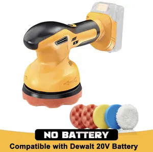 FunnyWhale Cordless Car Buffer Polisher Compatible with Dewalt 20V MAX Battery(No Battery)6 In Car Waxer Kit with 8 mm Orbit Block & 6 Speed Control for Car Detailing, Scratch Removal and Waxing