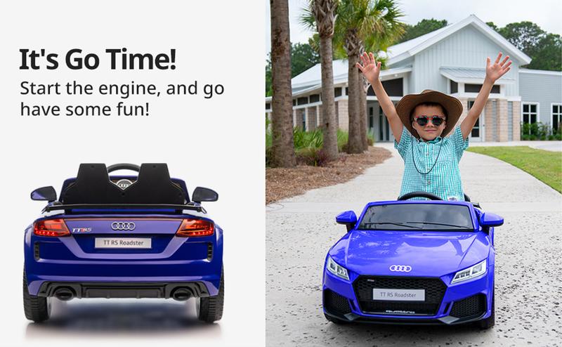 Hikiddo 6V Kids Ride on Toy Car, Licensed Audi Electric Car for Toddler with Remote Bluetooth