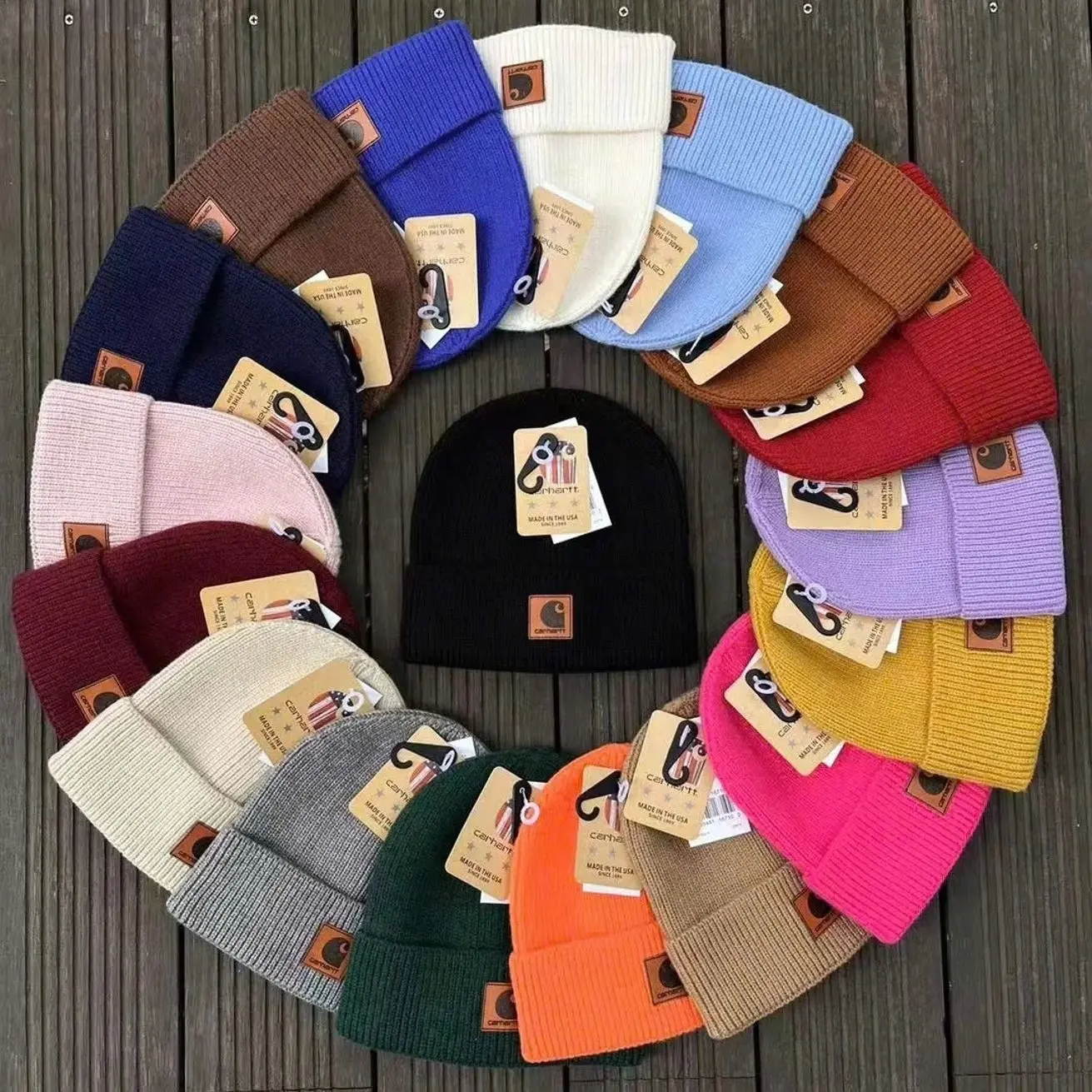 Carhartt Beanie for Men Women, Acrylic Watch Hat, Warm Winter Knit Cap, Stretch Cuffed Skull Beanie, Outdoor Cold Weather Hat, Fashion Streetwear Workwear Beanie, Comfortable Everyday Wear, One Size Fits Most Adults