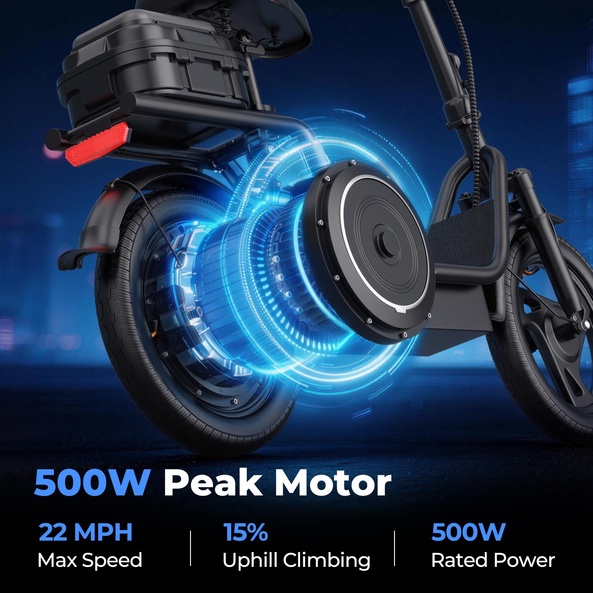 500W Electric Scooter with Seat & Storage – 22MPH, Foldable for Adults & Kids, Perfect for Family Rides ‍‍
