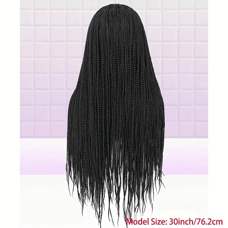 30 Inch Full Lace Braided Wig – Extra Long Box Braids, Natural Hairline, Glueless & Ready to Wear