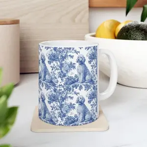 [Sale off up to 50%] Golden doodle French Blue Toile de Jouy Mug, Golden doodle Mugs, Golden doodle gift, Doodle mama Gift, Doodle Mom, 11oz & 15oz ceramic mug