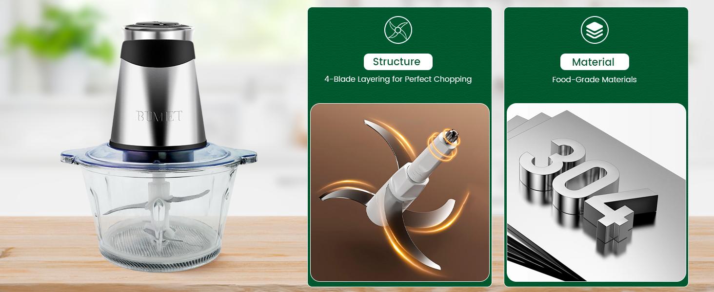 Premium 2-Speed Multi-Function Food Processor For Chopping Mincing Pureeing Knives Premium 2-Speed Multi-Function Food Processor For Chopping Mincing Pureeing Knives