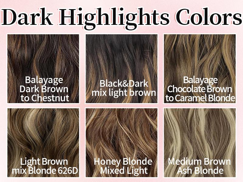 KooKaStyle Clip in Synthetic Hair Extensions Long Wavy 4PCS Thick Hairpieces to Chestnut Fiber Double Weft Natural Hair Extensions for Women