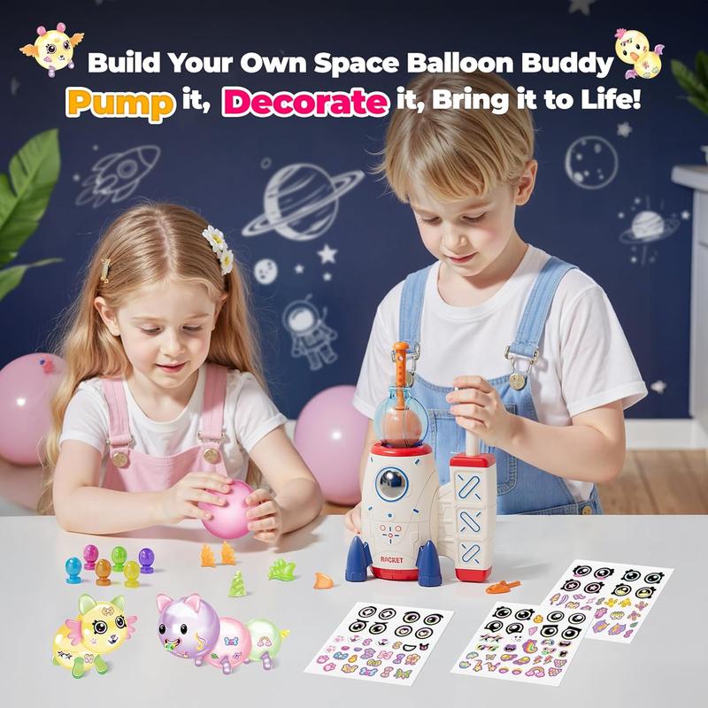 [Valentine’s Day Gift for Kids] 2026 New DIY Animal Balloon Maker set,Space Magic Balloon Craft Kit,Sticker Decorated Balloons Toy,Model bouncy balloon kit multiple sculptures,60 balloons,134 accessories,Party Birthday gifts for boys and girls Dec