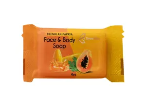 Byenblan Papaya Face and Body Soap 4oz - Natural Papaya Extract for Gentle Cleansing and Hydration
