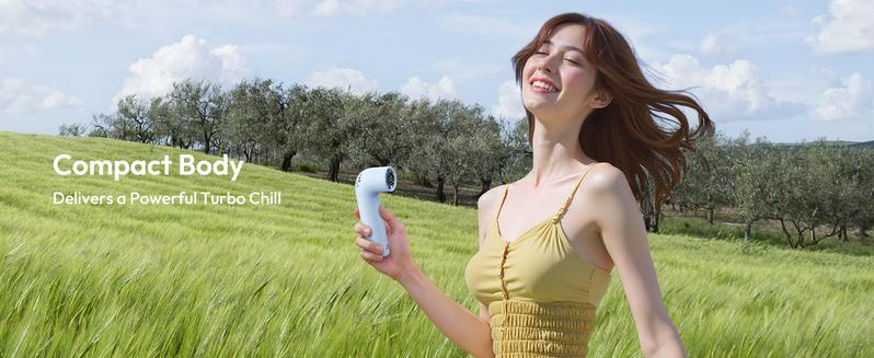 Aecooly Portable Handheld Fan, High-Speed Mini Fan with 15000 RPM Turbo, 4 Speeds, 8H Cooling, Pocket-Sized Rechargeable Fan for Travel, Personal Use, Gifts for Women and Men, Summervibes，dealsforyoudays