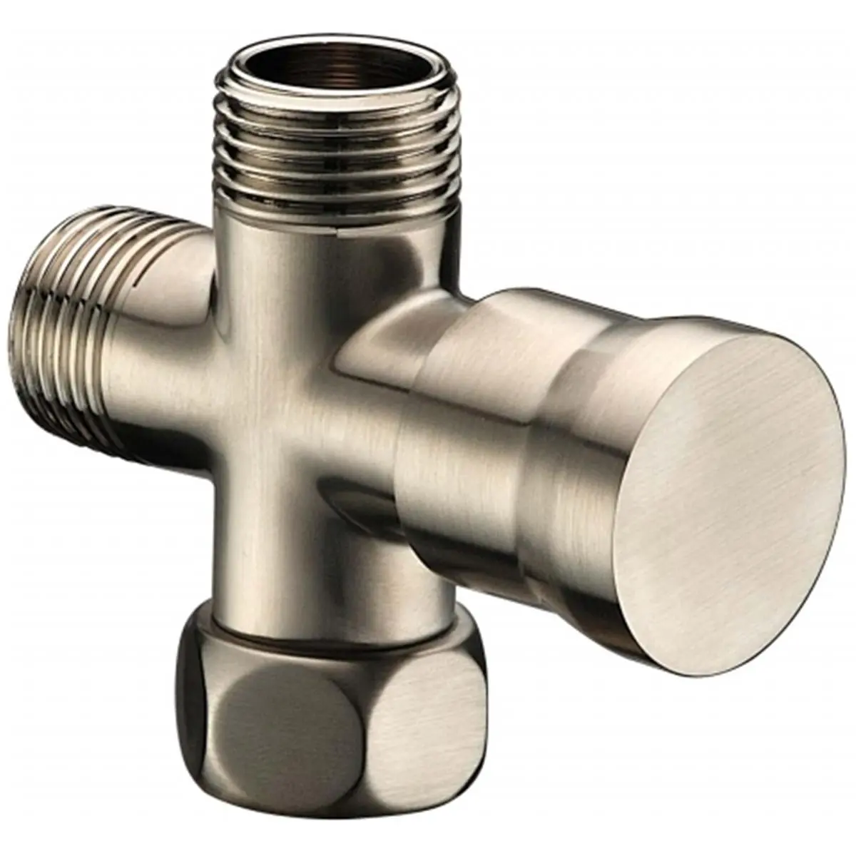 212 MAIN Push-Pull Shower Diverter, Brushed Nickel Finish, Premium Material Construction, Compatible with Bathroom & Kitchen Fixtures