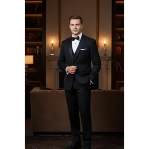 "Vermont" Black Tuxedo Jacket (Separates)
