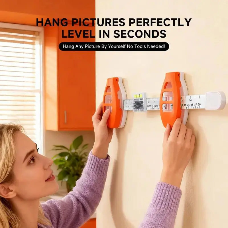 2026 new style Picture Hanging Tool with Level & Ruler, Easy Wall Mounting Kit for Frames & Mirrors, No-Measure Gallery Wall Tool, Essential Home Decor Gadget, DIY Decor Must Haves