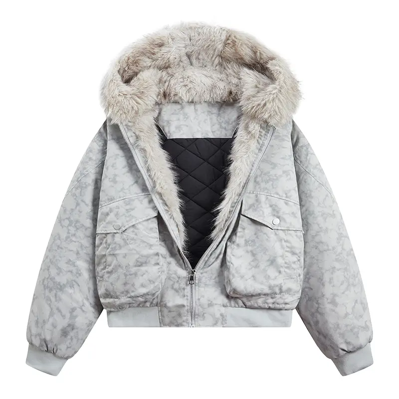 Men's Stylish Long Sleeve Winter Puffer Bomber Coat - Menswear Top, Windproof Cropped Layering Piece for Casual Streetwear Work Commute, Coats