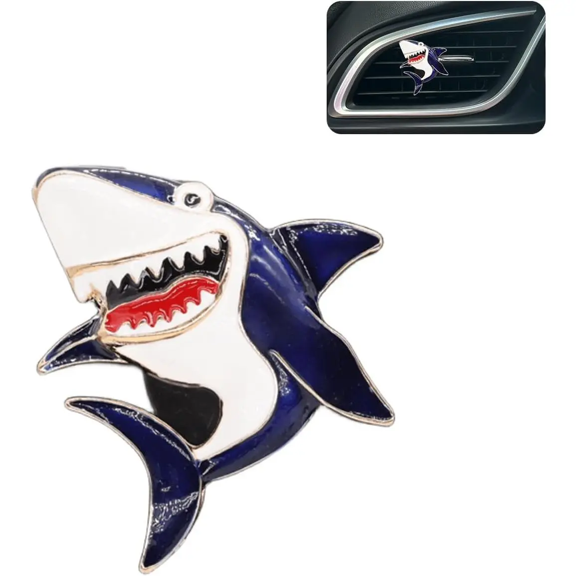 ORIESSE Shark Air Vent Clip Car Air Freshener Ocean Themed Car Decor Long Lasting Essential Oil Diffuser Beach Decorations for Women Teens
