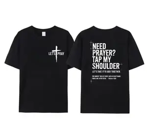 Need Prayer Hoodie - Tap My Shoulder Let’s Pray Christian Faith Sweatshirt, Bible Verse Matthew 18:20, Religious Inspirational Fall Winter Outfit Womenswear Casual Tee for Men & Women Made in USA Menswear