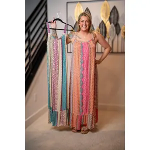 Lovestitch - Multi Color Marrakesh Print Sleeveless Maxi Dress