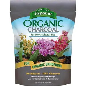 Espoma Organic Charcoal for Horticultural Use, All Natural Charcoal for Organic Gardening, Helps Improve Drainage in Containers and Terrariums, 4qt