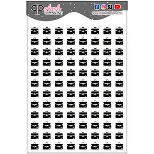 Brief Case Icon Planner Stickers, Work Day Tracker, Training Tracker