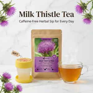 KANGLAI Natural Milk Thistle Seed Herbal Tea Pesticide Free Caffeine Free No Additives Resealable Daily Brew Tea Bags 40 Count Organic