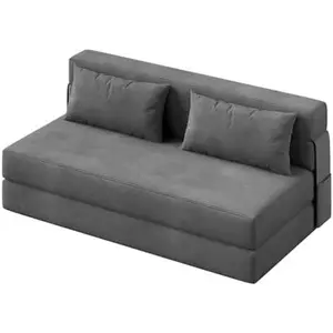 Convertible Folding Pull Out Sofa Bed Chair, 2-in-1 Loveseat, Queen