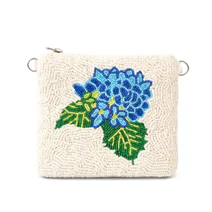 Hydrangea Beaded Coin Purse
