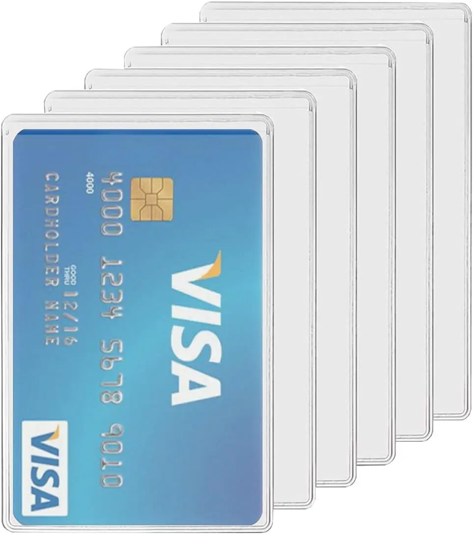 10 PCS Social Security Card Protector, Clear Waterproof Credit Card Sleeve, Soft Plastic Card Sleeves, Credit Card Sleeve for Credit Card, Medicare Card, Business Card and Social Security Card