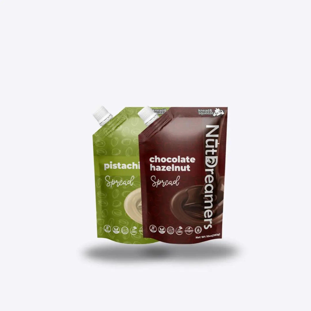 Pistachio & Chocolate Hazelnut Spread Duo - No Sugar Added, Vegan, No Palm Oil, Gluten Free, Healthy Snacks to Buy, Nut Spread for Fruits summerwins