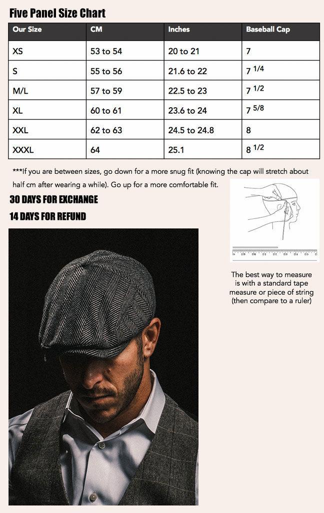 The Original 5-Panel Boston Scally Cap - Grey Herringbone