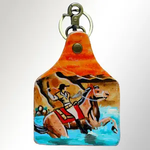 American Darling ADKRM109 Hand Painted Genuine Leather Keyring