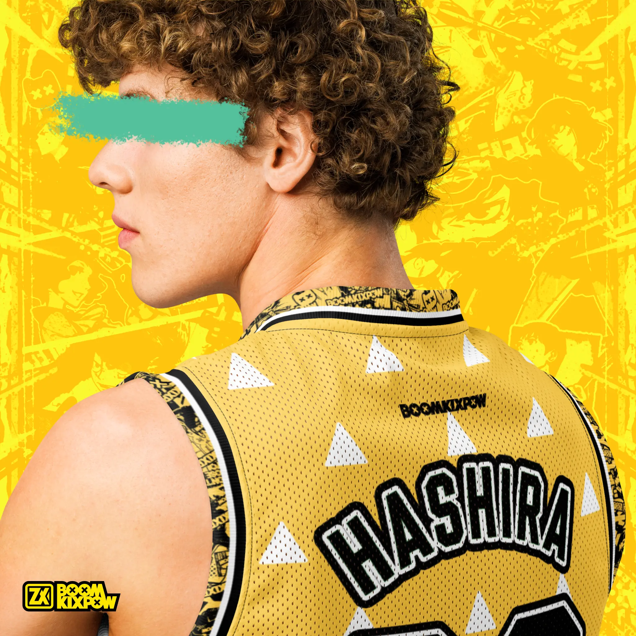 Tokyo Hashiras Basketball Jerseys - Yellow - Anime Sport Jersey