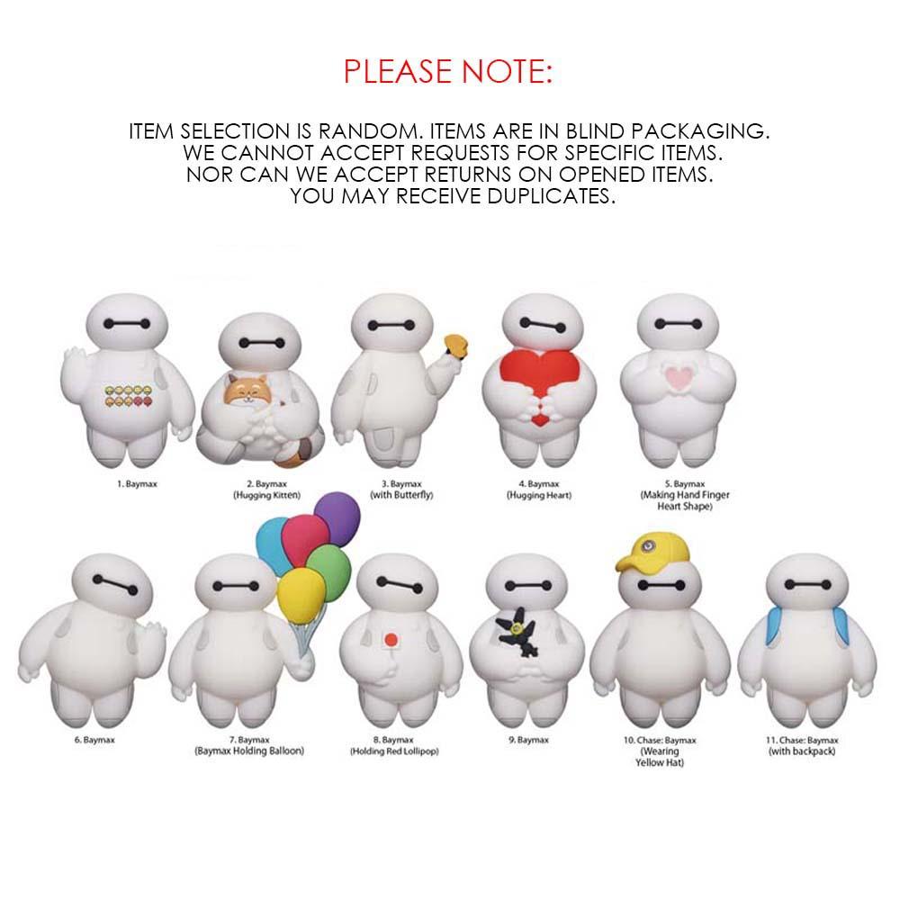 Disney Big Hero Officially licensed Keychain Blind Bag 1PC PVC 3D Form Figurine Bag Clip Charms Anime Movie Figure Collector Keyring Backpack Decor Blind Box Baymax