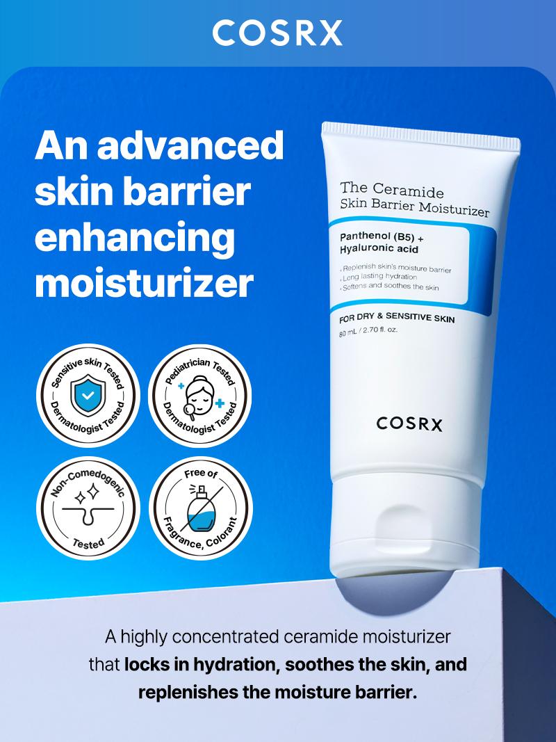 [COSRX Official] The Ceramide Skin Barrier Moisturizer (80ml) | SKIN BARRIER-STRENGTHENING KOREAN MOISTURIZER, FOR DRY, SENSITIVE SKIN Skincare Comfort
