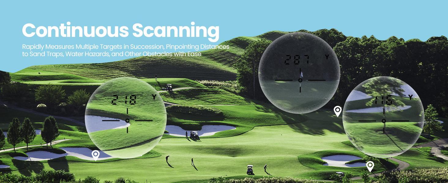 LCD External Scrren Range Finder PF2L with Magnetic Golf Rangefinder Slope Switch with Feet/Yard/M Range Finder Golf with Scanning, Golf Rangefinder Fast Flag-Lock with Vibration，Perfect Gift  For Men