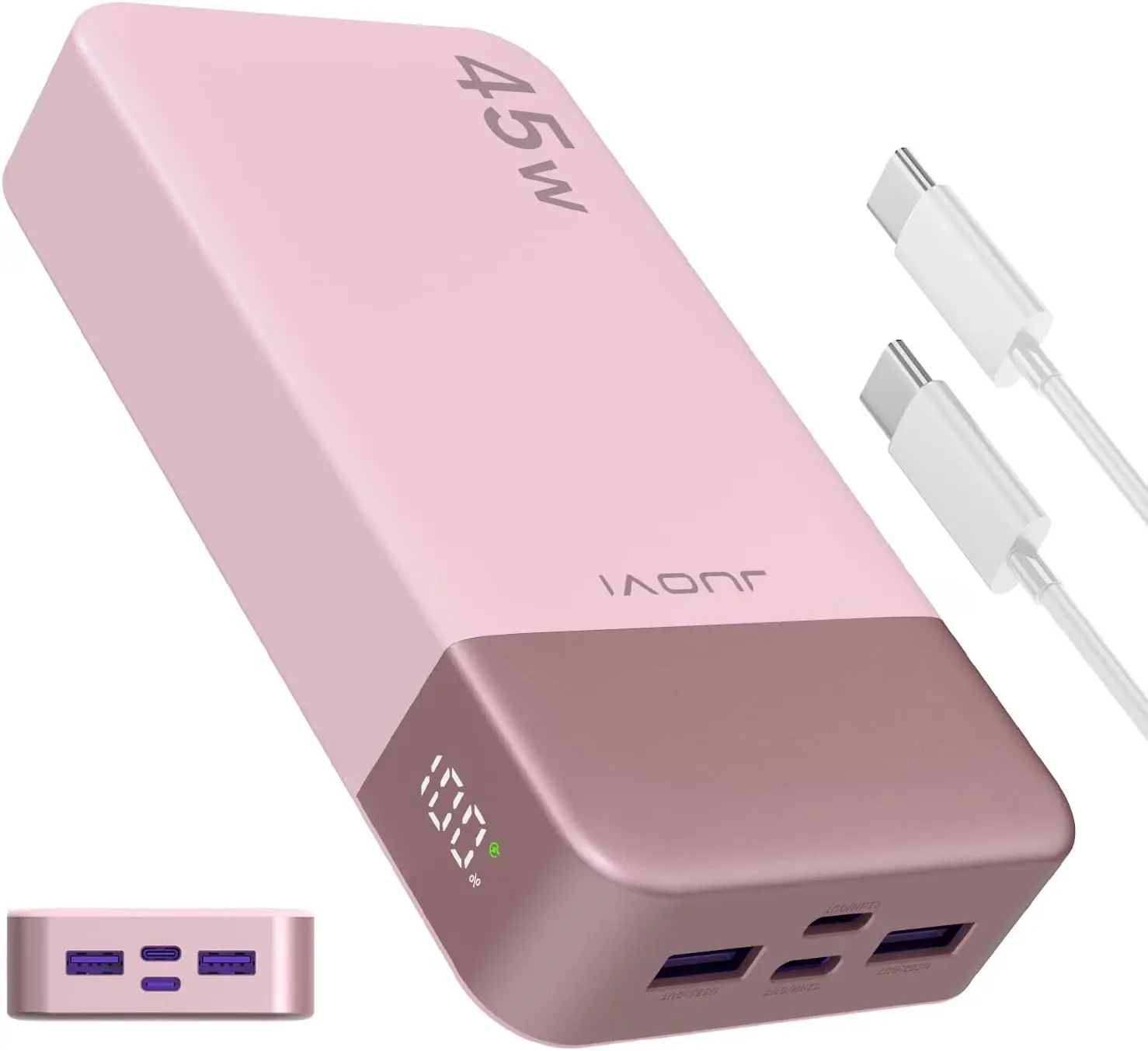 Portable Charger 20000mAh, 45W Fast Charging Power Bank with Built-in Cable & LED Display, Travel Essential Battery Pack for iPhone, Samsung & Android,back to school tiktokshopbacktoschool,back to school,back to school haul