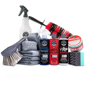 CHEMICAL GUYS Complete Wheel, Rim & Tire Kit – All-in-One Wheel Cleaning System with Gel Cleaners, Brushes, Max Coat Wheel Sealant & VRP Protectant, Deeply Cleans Brake Dust & Road Grime, Seals & Shines Wheels and Tires with Long-Lasting Gloss