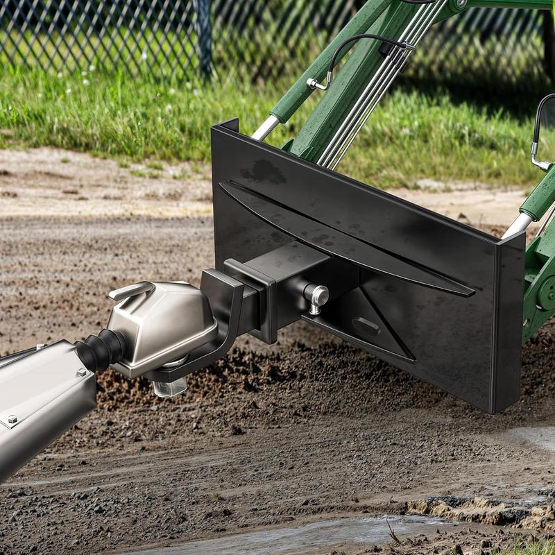 YITAMOTOR Mini Skid Steer Receiver Hitch Mount Plate, 1/4" Thick, Toro Dingo Quick Tach Mount, 2" Receiver Hitch; Weld-On or Bolt Surface, for Lightweight Towing