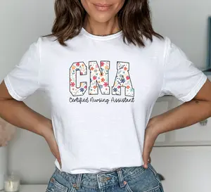 Floral CNA T-Shirt, Certified Nursing Assistant Shirt, CNA Nurse Sweatshirt, CNA Nurse Gift, Nurse Appreciation Tee