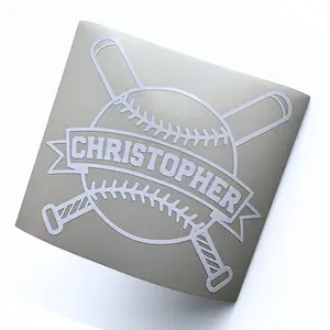 Baseball Name Decal: Personalized Permanent Vinyl Sticker for Helmets, Bats, & Water Bottles. Tball Player Custom Name, Sports Team Gift