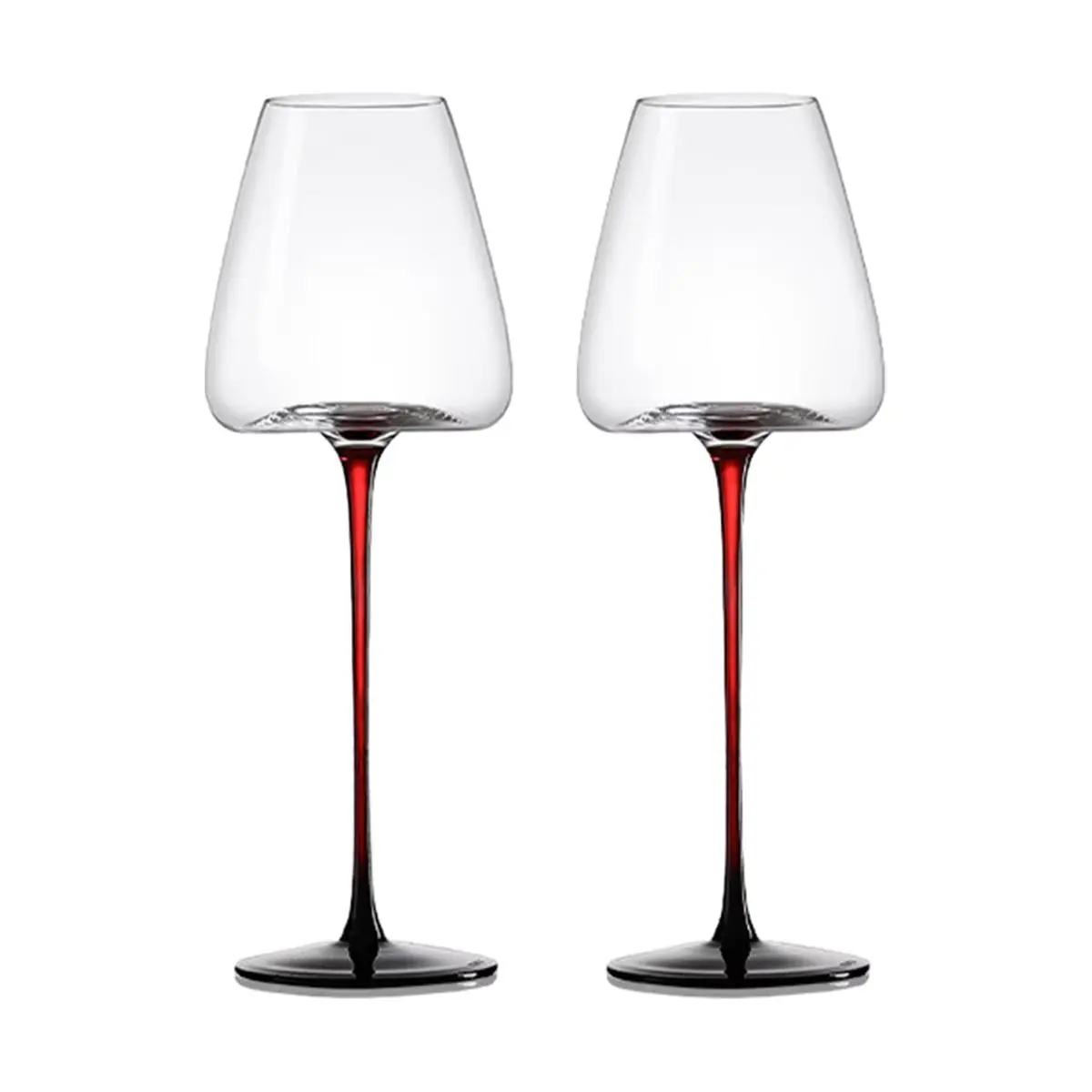 Luxury Lead-Free Crystal Red Wine Glasses Set of 2 - Premium Bordeaux Wine Goblets & Champagne Flutes for Cocktails & Special Occasions