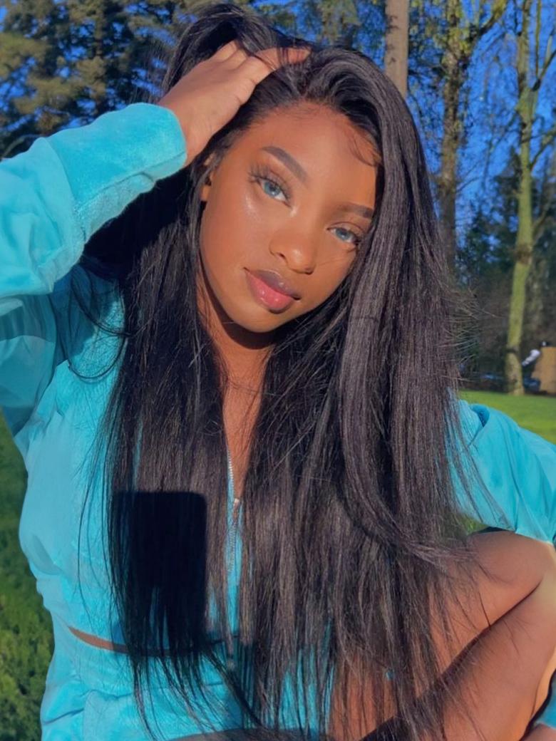 UNice V Part Kinky Straight Wig with Upgrade Drawstring Glueless Human Hair Wigs Easy Install Beginners Frinendly Outdoorfun