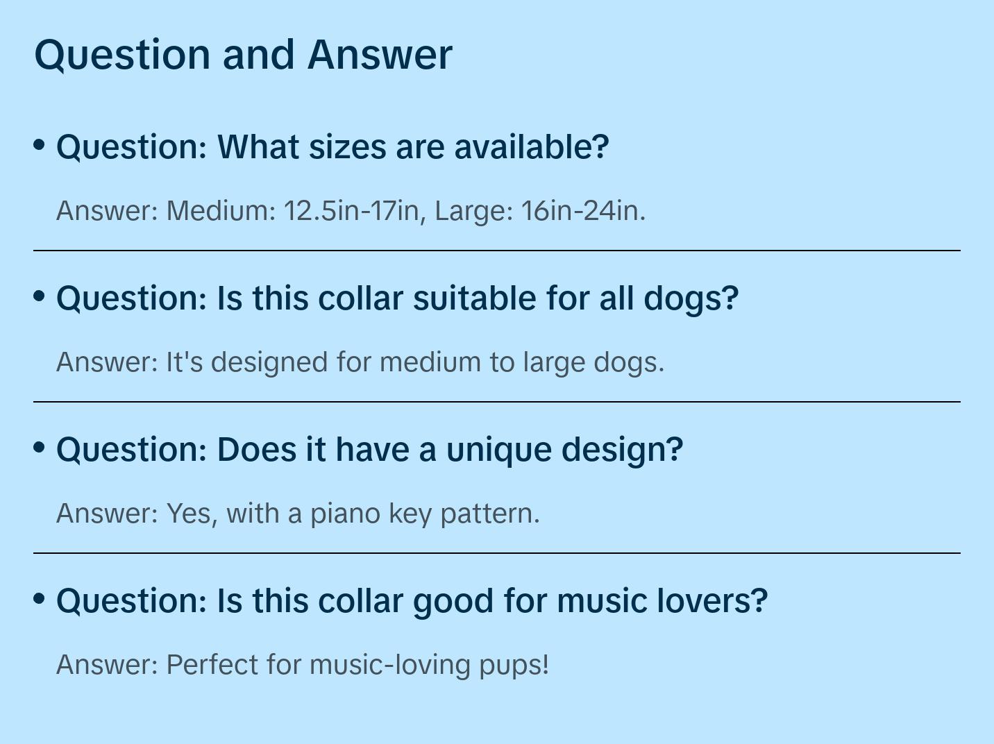 Piano Keys Dog Collar