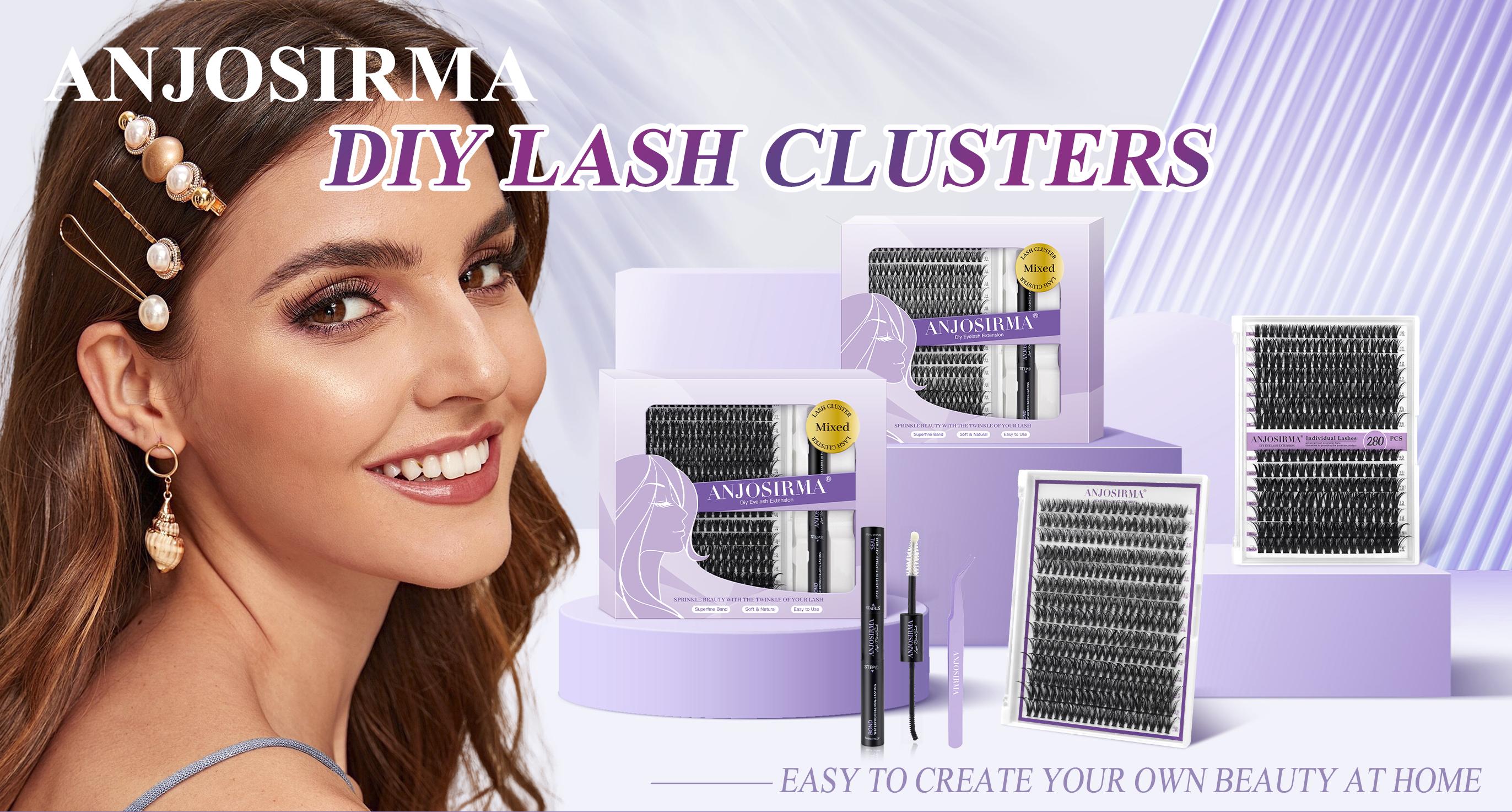 ANJOSIRMA Lash Extension Kit DIY 280pcs Lash Clusters Eyelash Extension Kit, 9-16mm 30D 40D Individual Lashes Kit with Lash Bond and Seal, Lash Tweezers ANJOSIRMA Lash Extension Kit DIY 280pcs Lash Clusters Eyelash Extension Kit, 9-16mm 30D 40D Individual Lashes Kit with Lash Bond and Seal, Lash Tweezers