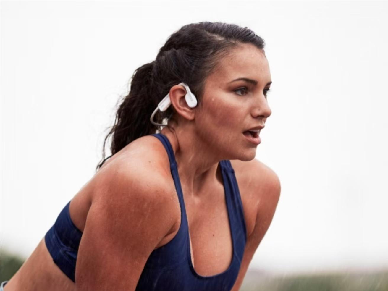 SHOKZ OpenMove - Open-Ear Bluetooth Sport Headphones, Bone Conduction Wireless Earphones, Sweatproof for Running and Workouts