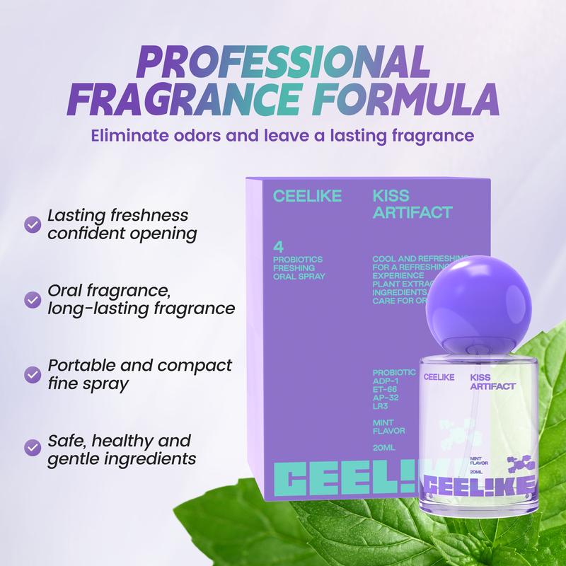 【CEELIKE】 Probiotic Oral Spray | 20ml Breath Freshener for Long-Lasting Freshness & Oral Care | Portable & Sugar-Free