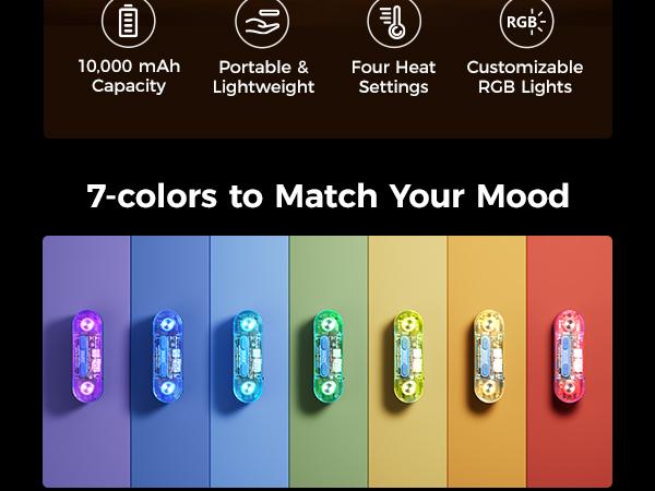 OCOOPA Hand Warmers Rechargeable 2 Pack, Magnetic Electric Handwarmer, 4 Levels Heat Up to 136℉, USB-C Portable Charger 10000mAh, Raynauds, Golf, Tech Gifts for Men, UT2s(MagTwins) Outdoorfun