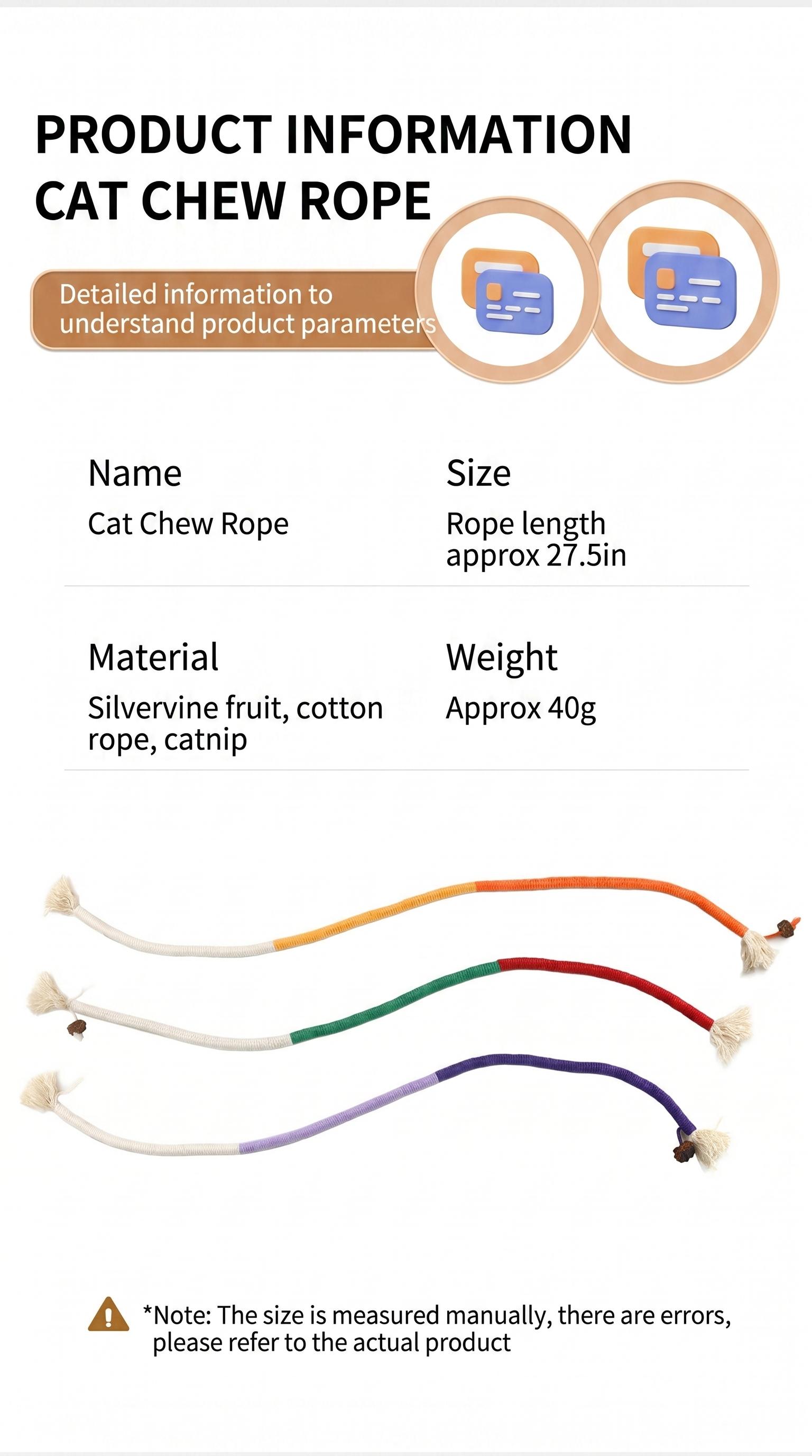 Cat Toys Chew Ropes 3Pcs, Safe Teeth Cleaning Toy for Indoor Kittens, Calming Interactive Kitty Toys  Kitten Teeth Cleaning Chew Toys for Dental Care#backtoschool# toys for my kitty#cat toys interactive