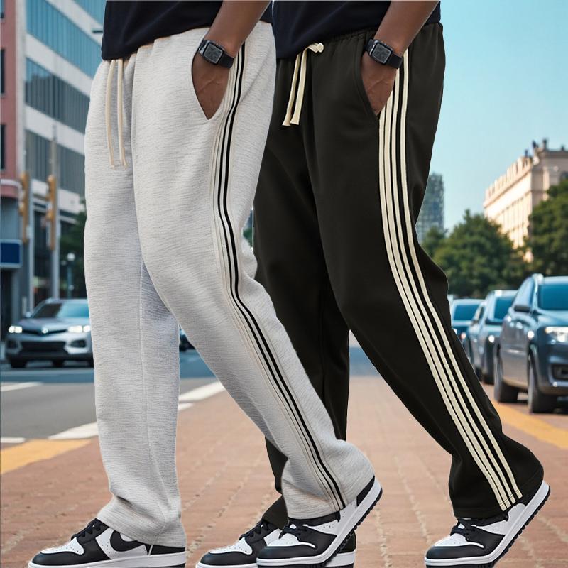 Men's Sporty Long Pants, Casual High Waist Drawstring Joggers, Comfortable Elastic Waistband, Ideal for Gym & Daily Wear Sweatpants