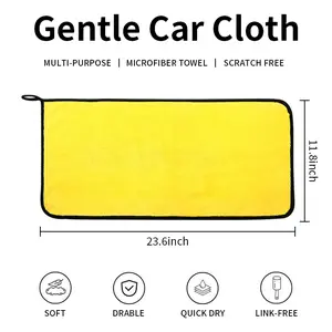 10pcs larger Microfiber Drying Towel 23.6* 11.8inch Cart Detailing Cloth Super Absorbent Scratch Free & Lint Free Car Cleaning Supplies