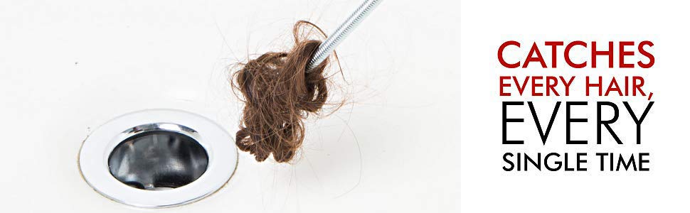 TUBSHROOM DrainShroom 42 Inch Tub and Sink Snake Auger Clog Remover for Bathroom Drains, Stainless Rubber, Universal Quick Change Shaft, Pipe Dredging Agent